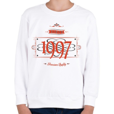 PRINTFASHION since-1997-red-black - Gyerek pulóver - Fehér gyerek pulóver, kardigán