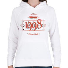 PRINTFASHION since-1998-red-black - Női kapucnis pulóver - Fehér