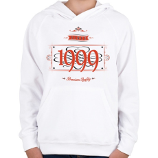 PRINTFASHION since-1999-red-black - Gyerek kapucnis pulóver - Fehér