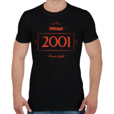 PRINTFASHION since-2001-red-black - Férfi póló - Fekete