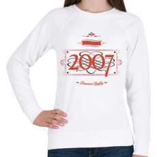 PRINTFASHION since-2007-red-black - Női pulóver - Fehér