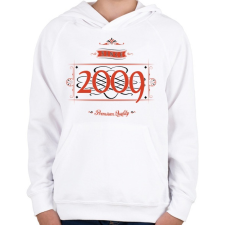 PRINTFASHION since-2009-red-black - Gyerek kapucnis pulóver - Fehér gyerek pulóver, kardigán