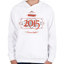 PRINTFASHION since-2015-red-black - Gyerek kapucnis pulóver - Fehér gyerek pulóver, kardigán