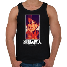 PRINTFASHION Singeki no kjodzsin character - Férfi atléta - Fekete