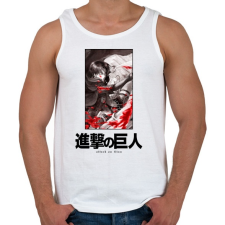 PRINTFASHION Singeki no kjodzsin - Férfi atléta - Fehér atléta, trikó