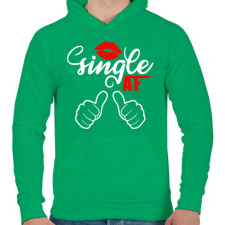 PRINTFASHION Single AF - Férfi kapucnis pulóver - Zöld férfi pulóver, kardigán