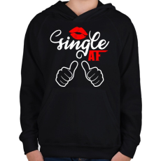 PRINTFASHION Single AF - Gyerek kapucnis pulóver - Fekete