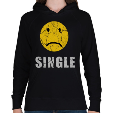 PRINTFASHION SINGLE - Női kapucnis pulóver - Fekete női pulóver, kardigán