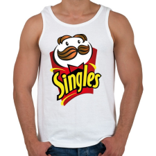 PRINTFASHION Singles - szinglik - Pringles paródia - Férfi atléta - Fehér atléta, trikó