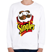 PRINTFASHION Singles - szinglik - Pringles paródia - Gyerek pulóver - Fehér gyerek pulóver, kardigán