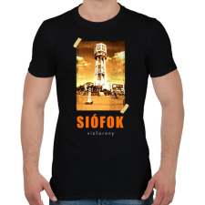 PRINTFASHION siófok-víztorony - Férfi póló - Fekete férfi póló