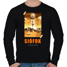 PRINTFASHION siófok-víztorony - Férfi pulóver - Fekete férfi pulóver, kardigán