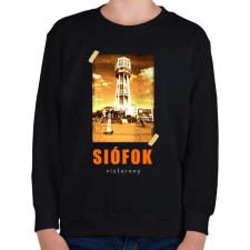 PRINTFASHION siófok-víztorony - Gyerek pulóver - Fekete gyerek pulóver, kardigán