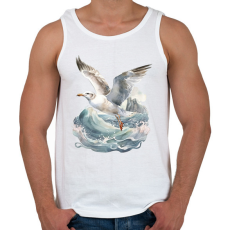 PRINTFASHION Sirály - Férfi atléta - Fehér