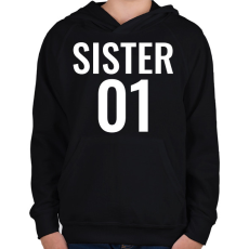 PRINTFASHION SISTER 01 - Gyerek kapucnis pulóver - Fekete