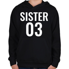 PRINTFASHION SISTER 03 - Gyerek kapucnis pulóver - Fekete gyerek pulóver, kardigán