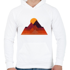 PRINTFASHION Sivatag 1 - Férfi kapucnis pulóver - Fehér
