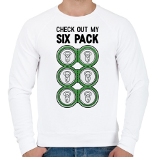 PRINTFASHION Six Pack Beer - Férfi pulóver - Fehér