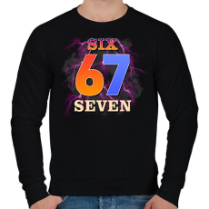 PRINTFASHION six seven 67 - Férfi pulóver - Fekete