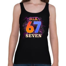 PRINTFASHION six seven 67 - Női atléta - Fekete női trikó