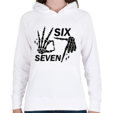 PRINTFASHION six seven kéz - Női kapucnis pulóver - Fehér
