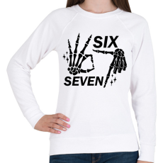 PRINTFASHION six seven kéz - Női pulóver - Fehér