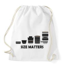 PRINTFASHION Size matters - Sportzsák, Tornazsák - Fehér tornazsák