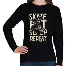 PRINTFASHION Skate Eat Sleep Repeat - Női pulóver - Fekete női pulóver, kardigán