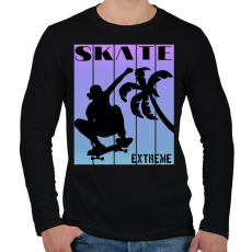 PRINTFASHION Skate extreme sport - Férfi hosszú ujjú póló - Fekete