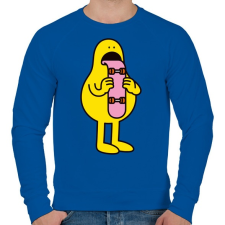 PRINTFASHION Skate-toung - Férfi pulóver - Királykék férfi pulóver, kardigán