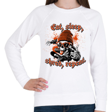 PRINTFASHION Skateboard Graphic - Női pulóver - Fehér női pulóver, kardigán