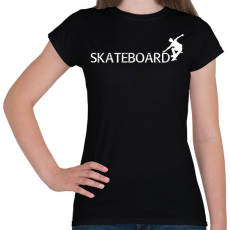 PRINTFASHION Skateboard  - Női póló - Fekete