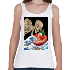 PRINTFASHION Skeleton eat sh*t - Női atléta - Fehér