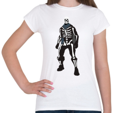 PRINTFASHION Skeleton skin Fortnite - Női póló - Fehér