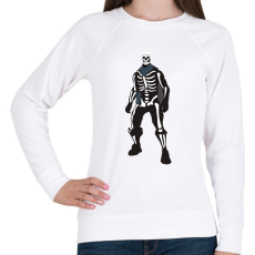 PRINTFASHION Skeleton skin Fortnite - Női pulóver - Fehér