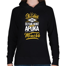 PRINTFASHION Skodás apuka - Női kapucnis pulóver - Fekete női pulóver, kardigán