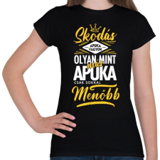 PRINTFASHION Skodás apuka - Női póló - Fekete női póló