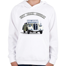 PRINTFASHION Skodás csoda - Gyerek kapucnis pulóver - Fehér