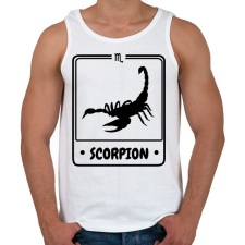 PRINTFASHION skorpió - Férfi atléta - Fehér atléta, trikó