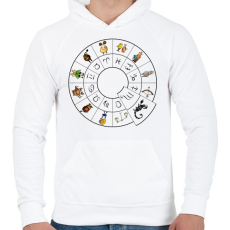 PRINTFASHION Skorpió - Férfi kapucnis pulóver - Fehér