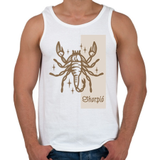 PRINTFASHION Skorpió horoszkóp - Férfi atléta - Fehér atléta, trikó