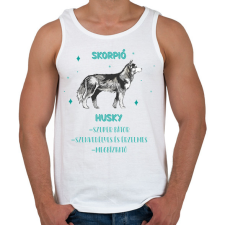 PRINTFASHION Skorpió - Husky - Férfi atléta - Fehér atléta, trikó
