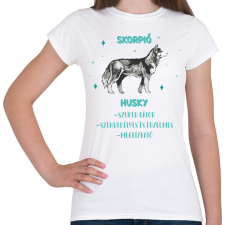 PRINTFASHION Skorpió - Husky - Női póló - Fehér női póló