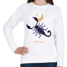 PRINTFASHION Skorpió minta - Női pulóver - Fehér