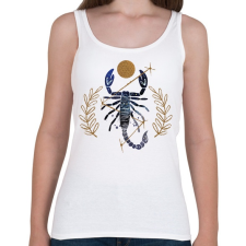 PRINTFASHION Skorpió - Női atléta - Fehér női trikó
