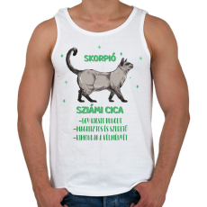 PRINTFASHION Skorpió - Sziámi cica - Férfi atléta - Fehér
