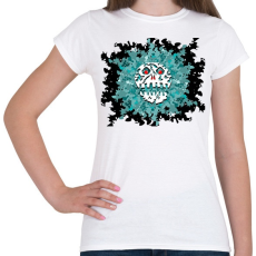 PRINTFASHION skull3dnavy - Női póló - Fehér