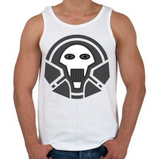 PRINTFASHION skull_1 - Férfi atléta - Fehér atléta, trikó