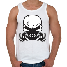 PRINTFASHION Skull audi - Férfi atléta - Fehér
