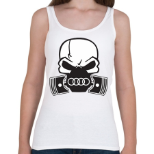 PRINTFASHION Skull audi - Női atléta - Fehér női trikó